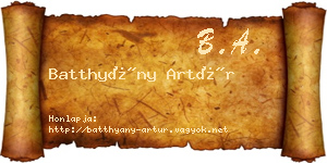 Batthyány Artúr névjegykártya